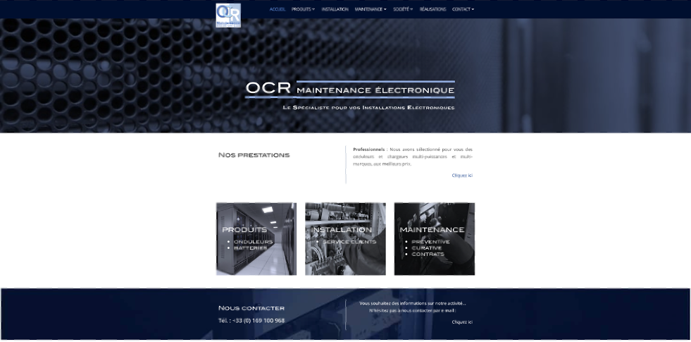 OCR Maintenance Electronique et Callegari Conseils travaille sur le logotype, la charte graphique, le site internet, le SEM, SEA, SEO, SMO